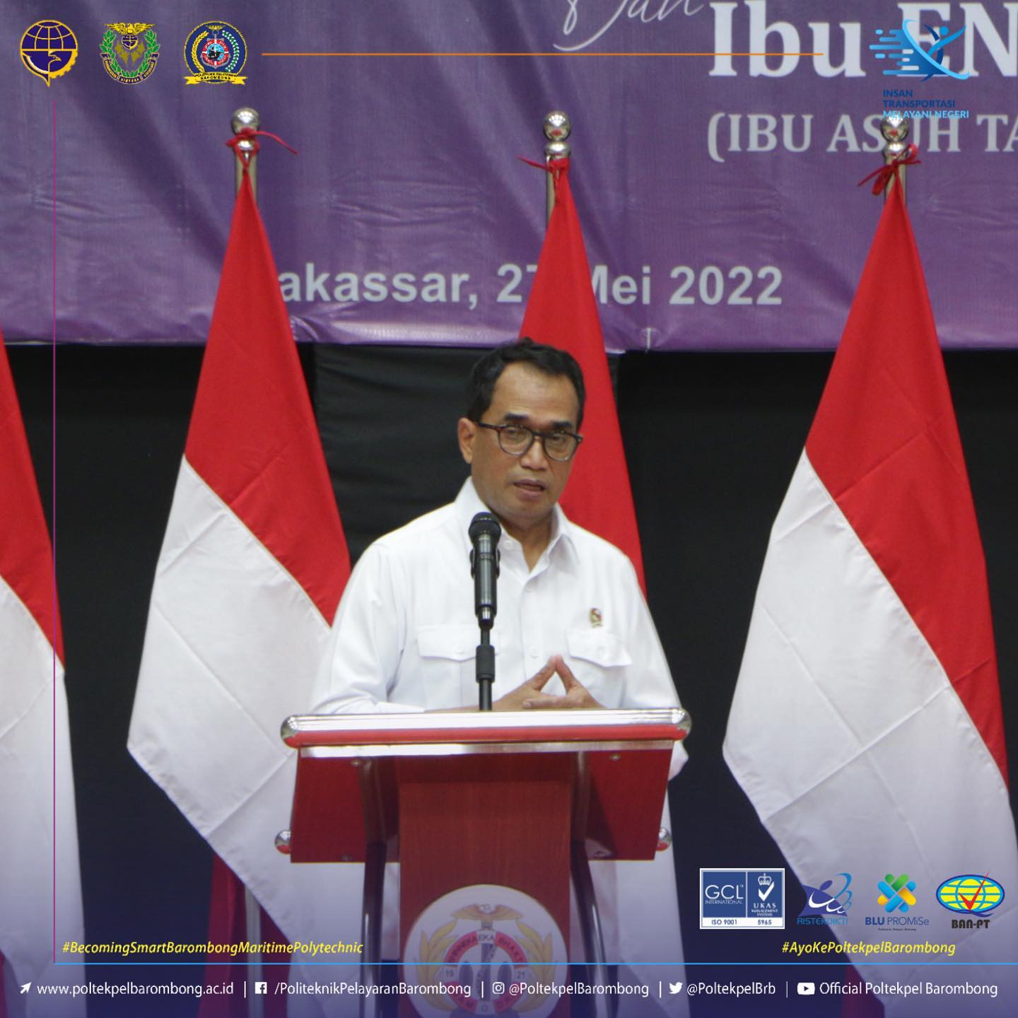 Read more about the article Kunjungan Kerja dan Kuliah Umum Bapak Menteri Perhubungan Dr. (HC). Ir. Budi Karya Sumadi.