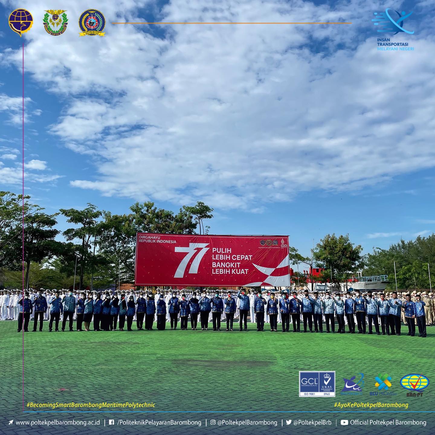 You are currently viewing Upacara Bendera Civitas Akademika Poltekpel Barombong memperingati Dirgahayu Ke-77 Republik Indonesia