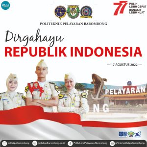 Read more about the article Civitas Akademika Politeknik Pelayaran Barombong Mengucapkan Dirgahayu Republik Indonesia Ke – 77 “Pulih Lebih Cepat Bangkit Lebih Kuat”