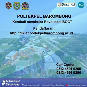 Read more about the article Politeknik Pelayaran Barombong kembali membuka Revalidasi BOCT, pendaftaran secara online