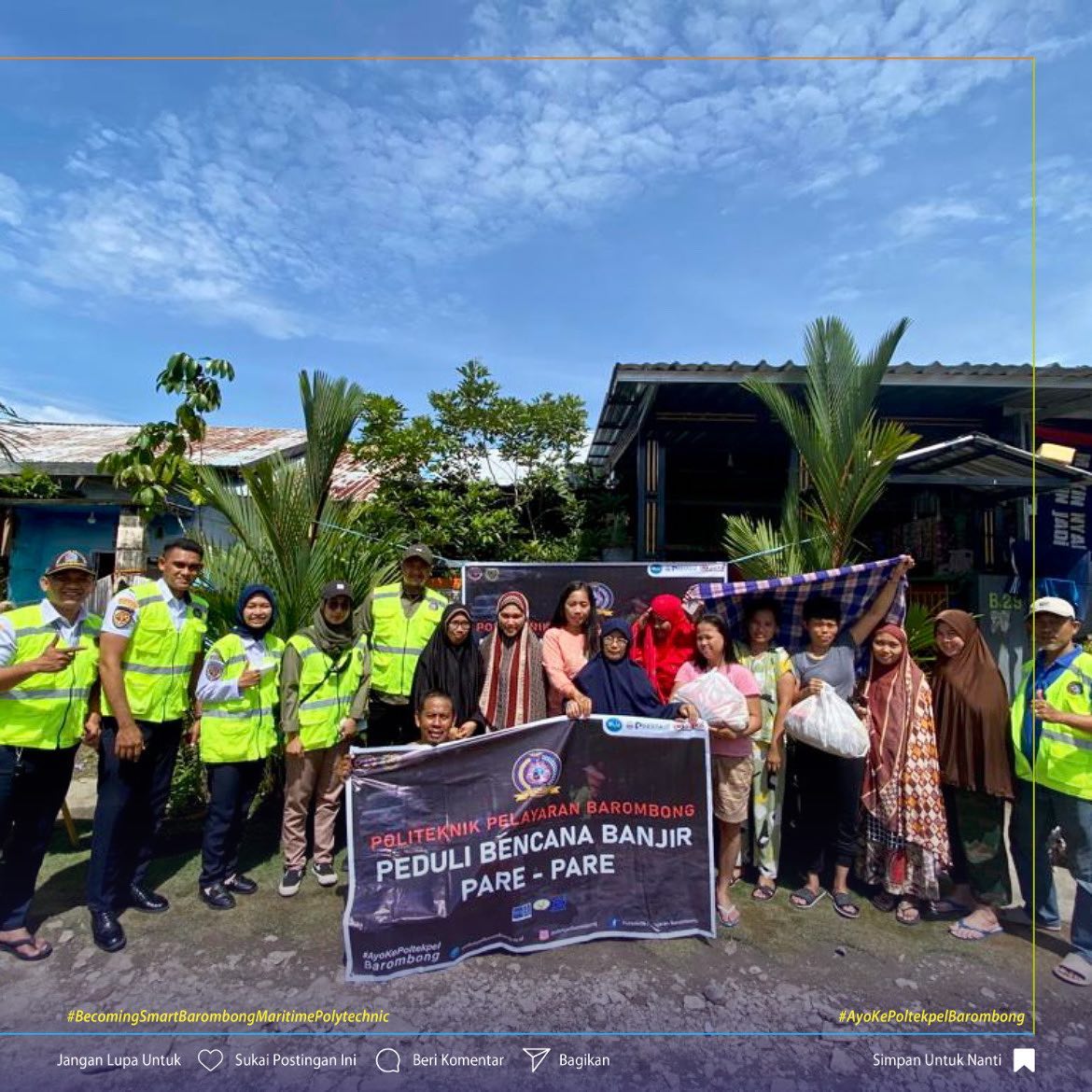 You are currently viewing Politeknik Pelayaran Barombong Peduli bencana banjir terhadap saudara kita di Kota Pare-pare