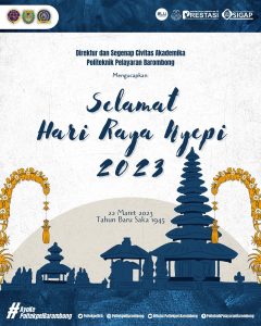 Read more about the article Direktur dan segenap Civitas Akademika Politeknik Pelayaran Barombong mengucapkan Selamat Hari Raya Nyepi 2023/Saka 1945