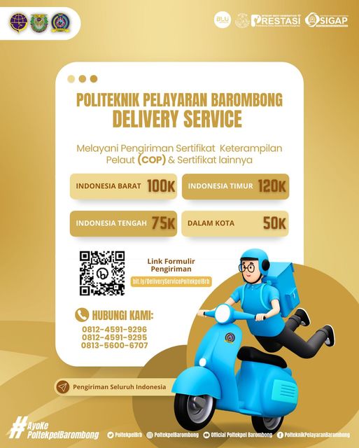 You are currently viewing Poltekpel Barombong melayani pengiriman sertifikat keterampilan pelaut(COP) dan sertifikat lainnya.