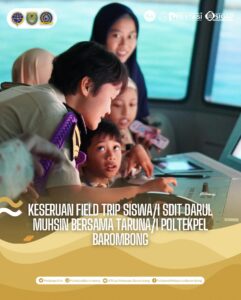 Read more about the article Keseruan Taruna-taruni dalam berbagi ilmu kepada adek-adek dari SDIT Darul Muhsin Makassar dalam rangka kunjungan Field Trip ke Politeknik Pelayaran Barombong
