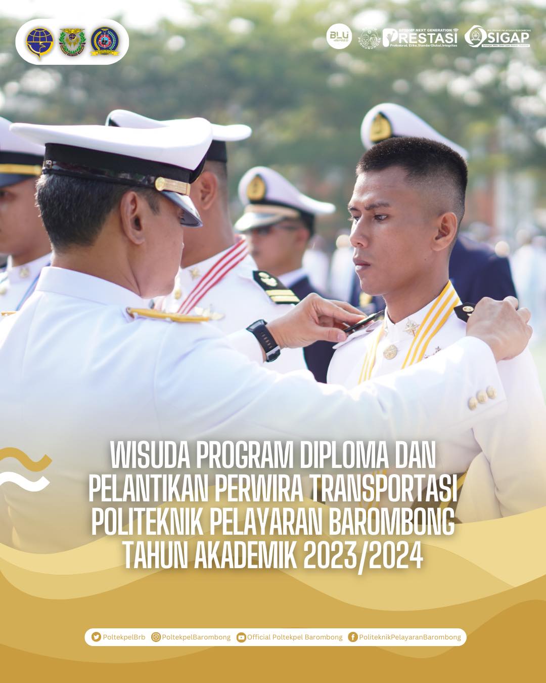 Read more about the article Wisuda Program Diploma dan Pelantikan Perwira Transportasi Program Diklat Pelaut Pembentukan dan Peningkatan Tahun Akademik 2023-2024, Jum’at (27/10)