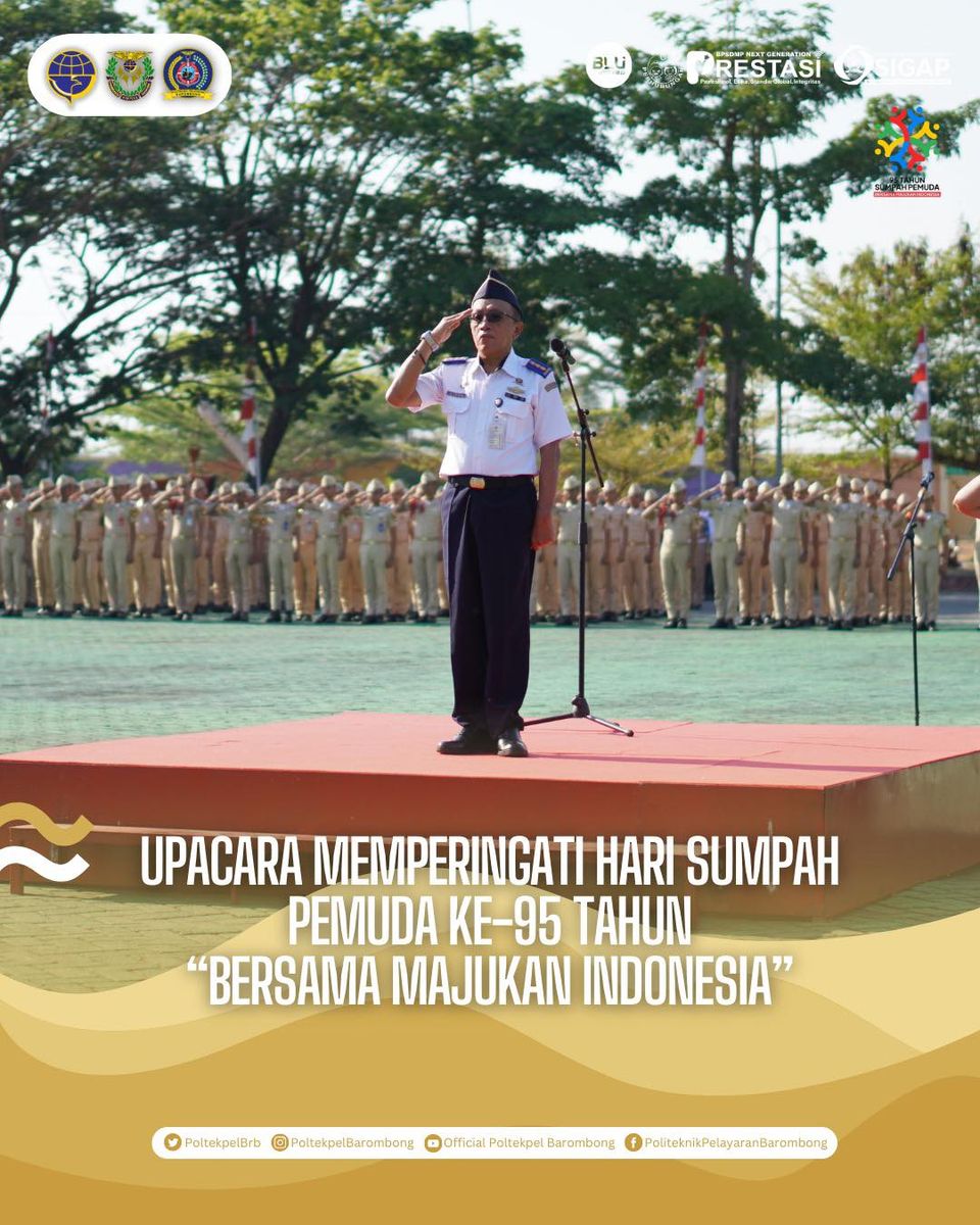 Read more about the article Upacara Memperingati Hari Sumpah Pemuda ke 95 tahun di Politeknik Pelayaran Barombong Tahun 2023, Sabtu(28/10)
