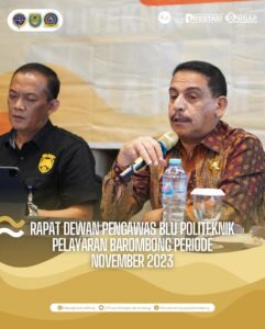 Read more about the article Rapat Dewan Pengawas Politeknik Pelayaran Barombong Tahun Anggaran 2023, Jumat(25/11)