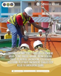 Read more about the article Pengabdian Kepada Masyarakat dengan Sertifikasi Kompetensi kepada Tenaga Kerja Bongkar Muat di Pelabuhan Garongkong, Selasa(07/11)