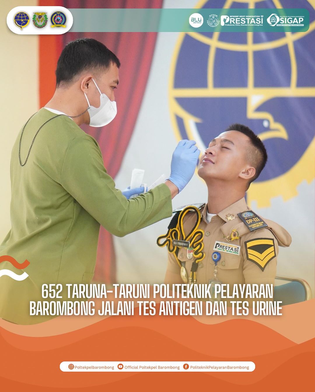 Read more about the article Taruna-Taruni Politeknik Pelayaran Barombong Menjalani Tes Antigen dan Tes Urine, Senin (08/01)