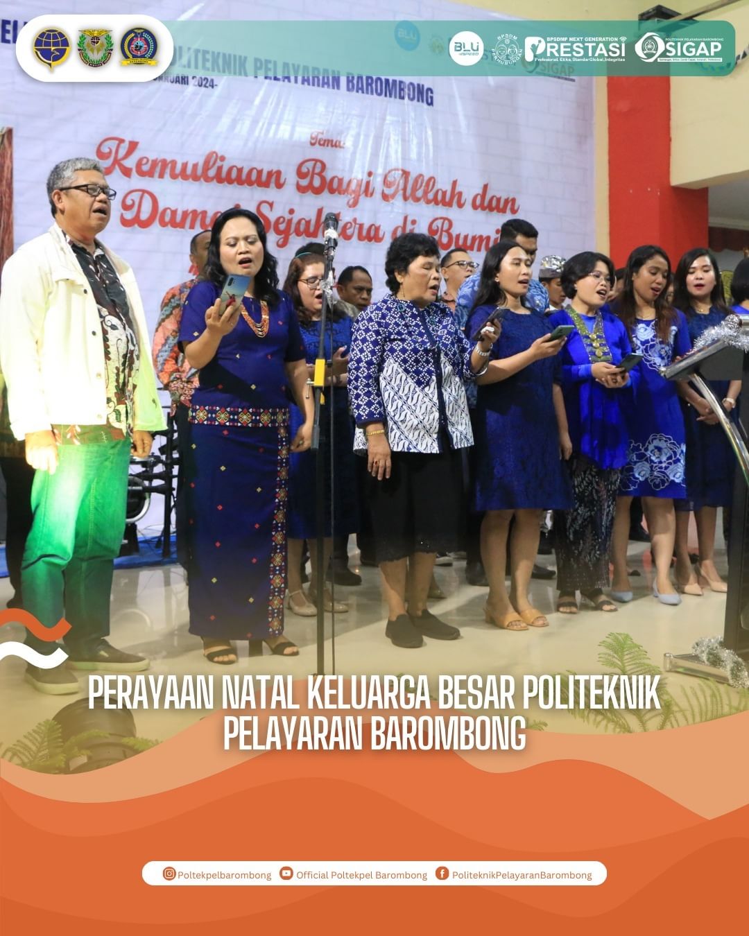You are currently viewing Perayaan Natal Keluarga Besar Politeknik Pelayaran Barombong, Selasa(16/01)
