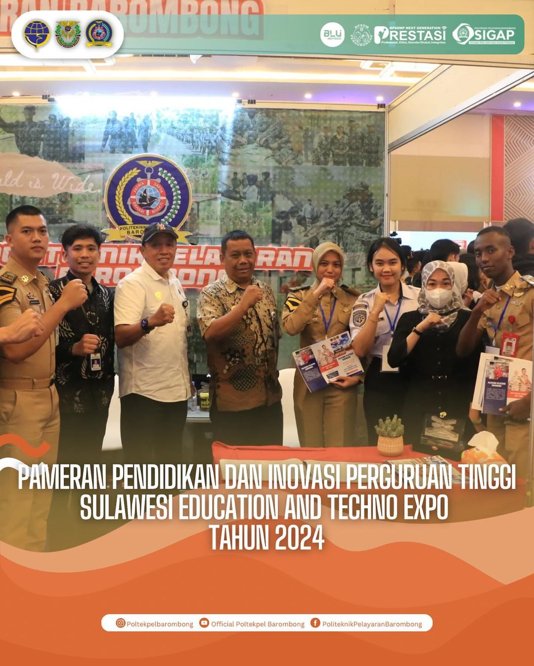You are currently viewing Politeknik Pelayaran Barombong Mengikuti event Pameran Pendidikan dan inovasi Perguruan Tinggi Sulawesi Education & Techno Expo tahun 2024, Selasa(23/01)