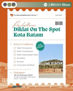 Read more about the article Informasi Pelayanan On The Spot Poltekpel Barombong pada tanggal 20-22 Februari 2024 di Vienna Boutique Hotel Batam