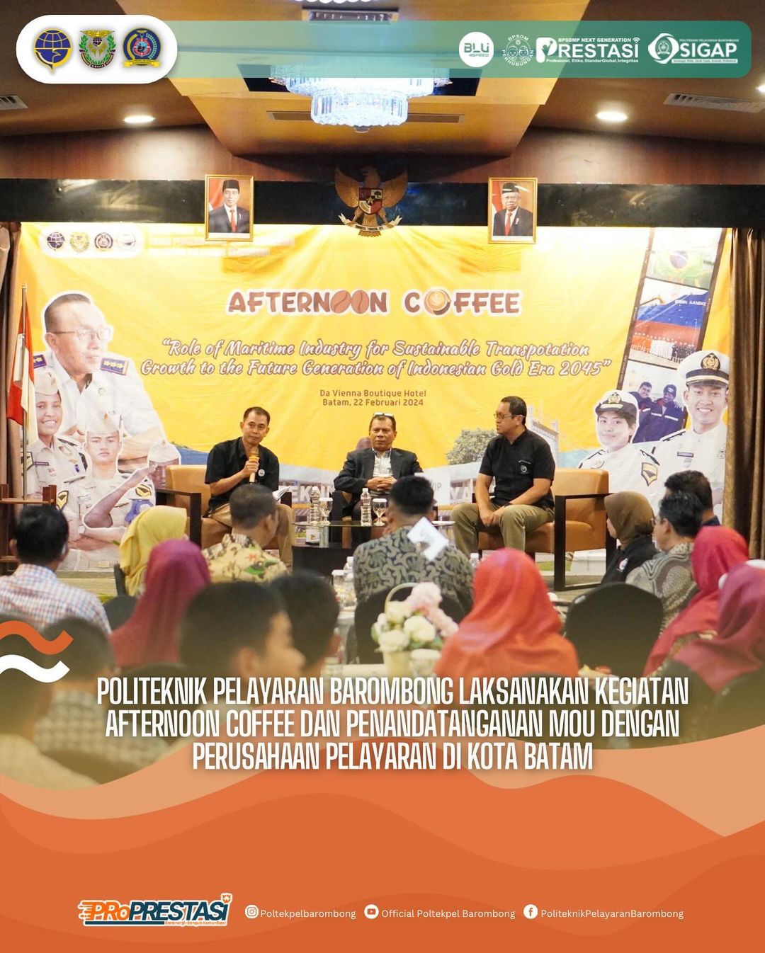 Read more about the article Politeknik Pelayaran Barombong Selenggarakan Acara Afternoon Coffee di Kota Batam, Kamis(22/02)