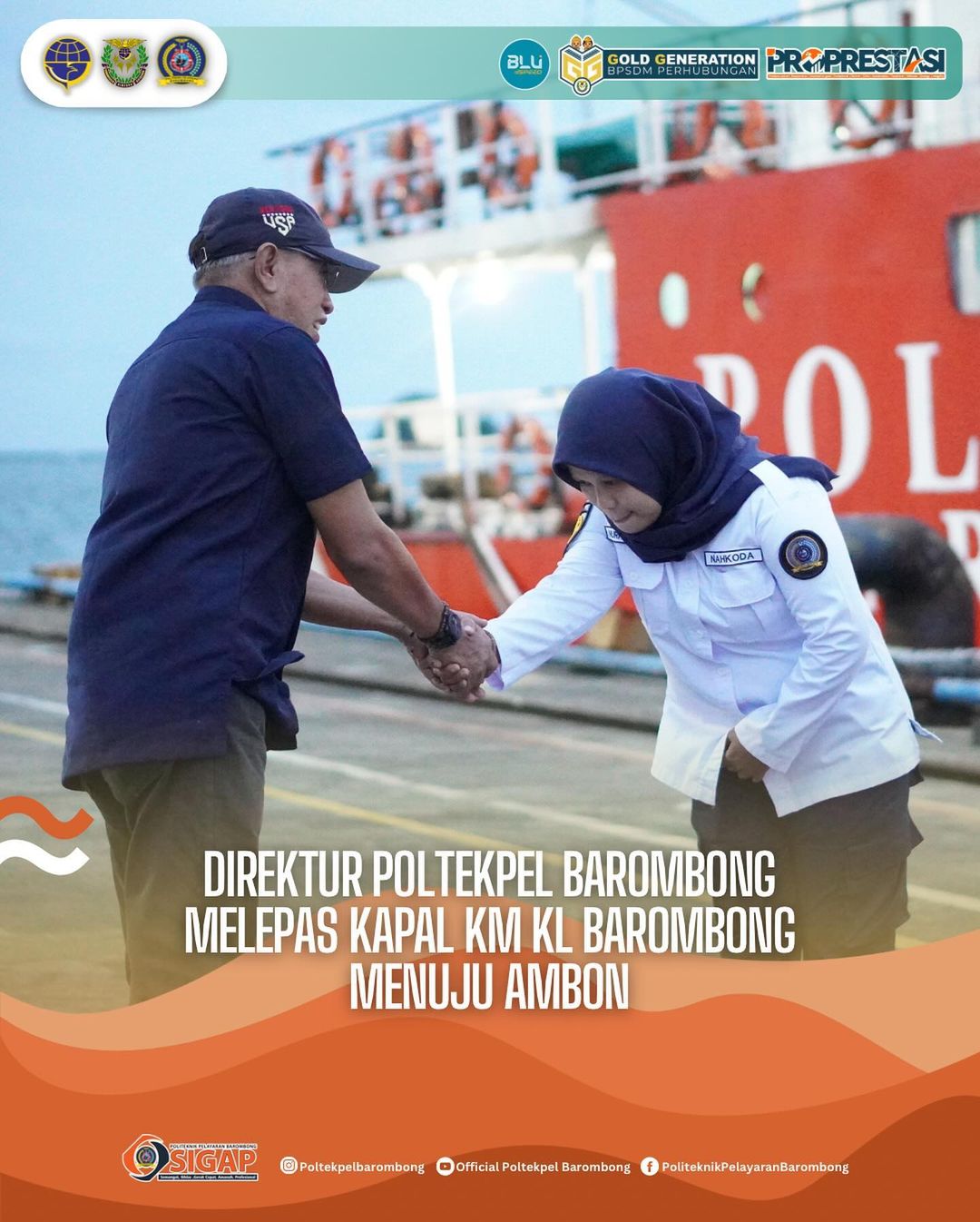 You are currently viewing Direktur Politeknik Pelayaran Barombong Melepas Kapal Perintis KM. KL. Barombong menuju Pelabuhan Ambon, Rabu(13/03)