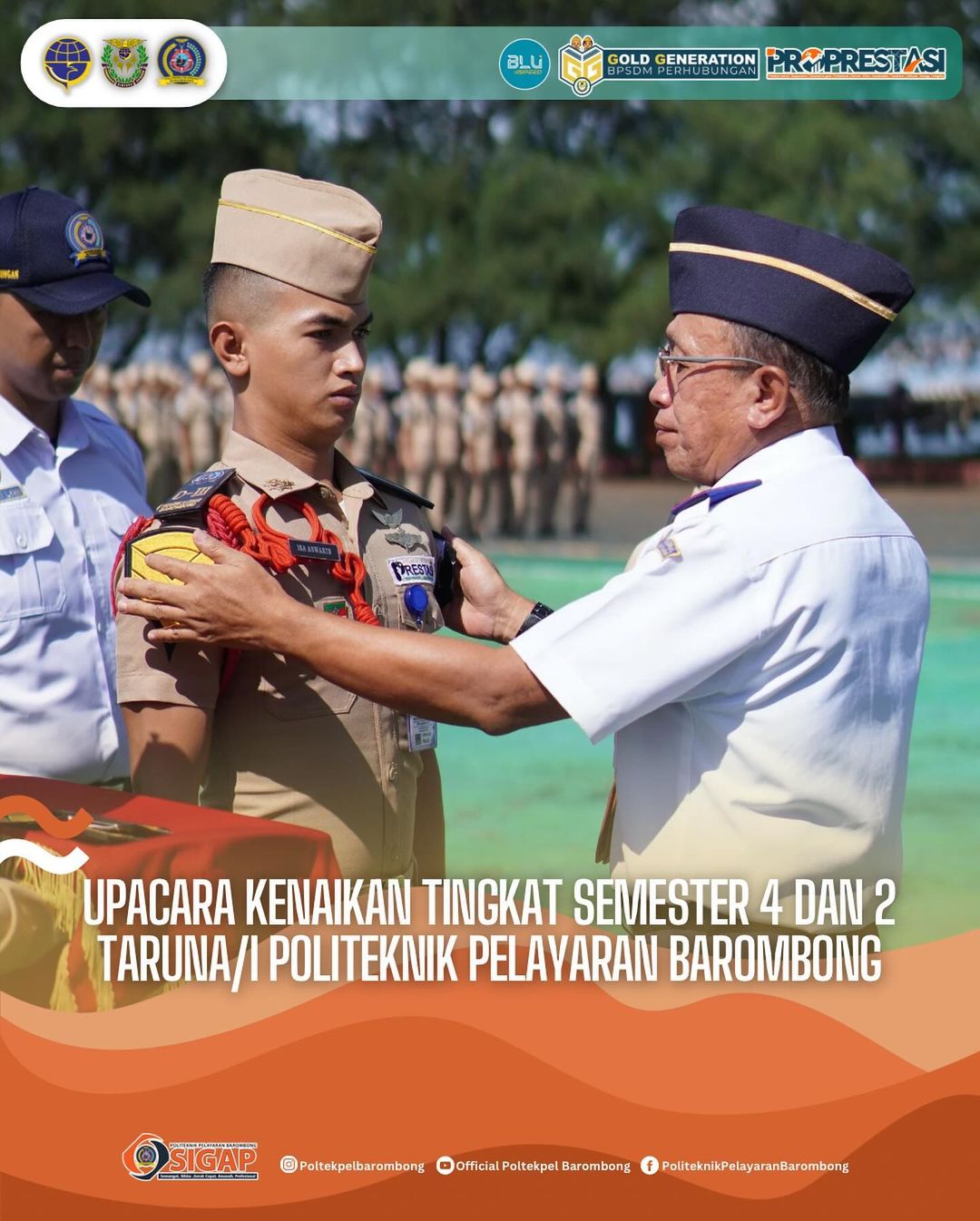 Read more about the article Upacara Kenaikan Tingkat Semester 4 dan Semester 2 Taruna-Taruni Politeknik Pelayaran Barombong, Selasa (26/03)