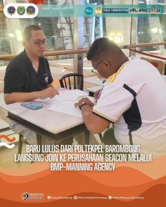 Read more about the article Baru Lulus Dari Poltekpel Barombong Langsung Join ke Perusahaan Seacon Melalui BMP-Manning Agency.