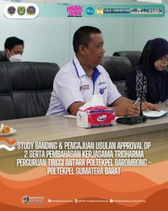 Read more about the article Study Banding dan Pengajuan Usulan Approval DP 2 Serta Pembahasan Kerjasama Tridharma Perguruan Tinggi antara Poltekpel Barombong dengan Poltekpel Sumatera Barat (19/04)