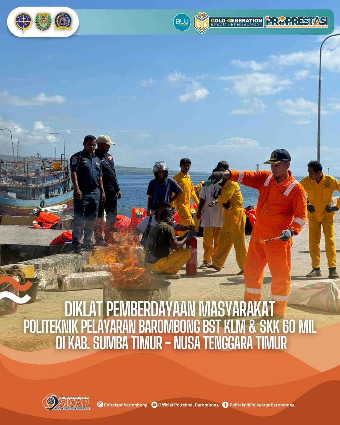 You are currently viewing Politeknik Pelayaran Barombong bekerja sama dengan KSOP Kelas IV Kota Waingapu Kab. Sumba Timur Prov. Nusa Tenggara Timur selenggarakan Diklat Pemberdayaan Masyakarat, Senin (13/05)