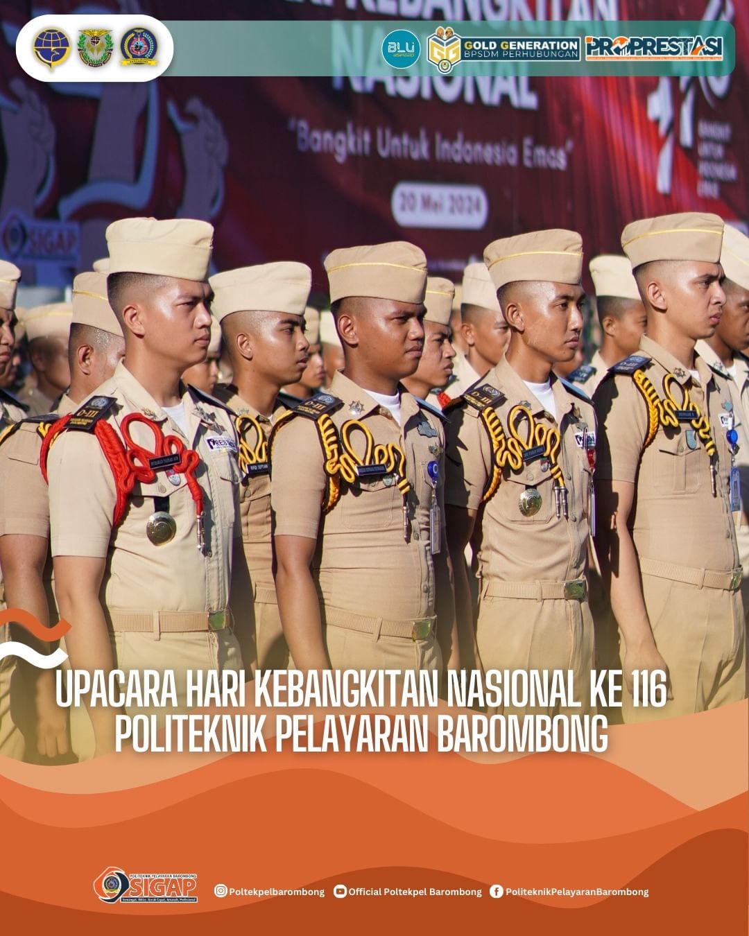 You are currently viewing Upacara Peringatan Hari Kebangkitan Nasional Ke-116 Politeknik Pelayaran Barombong, Senin (20/05)