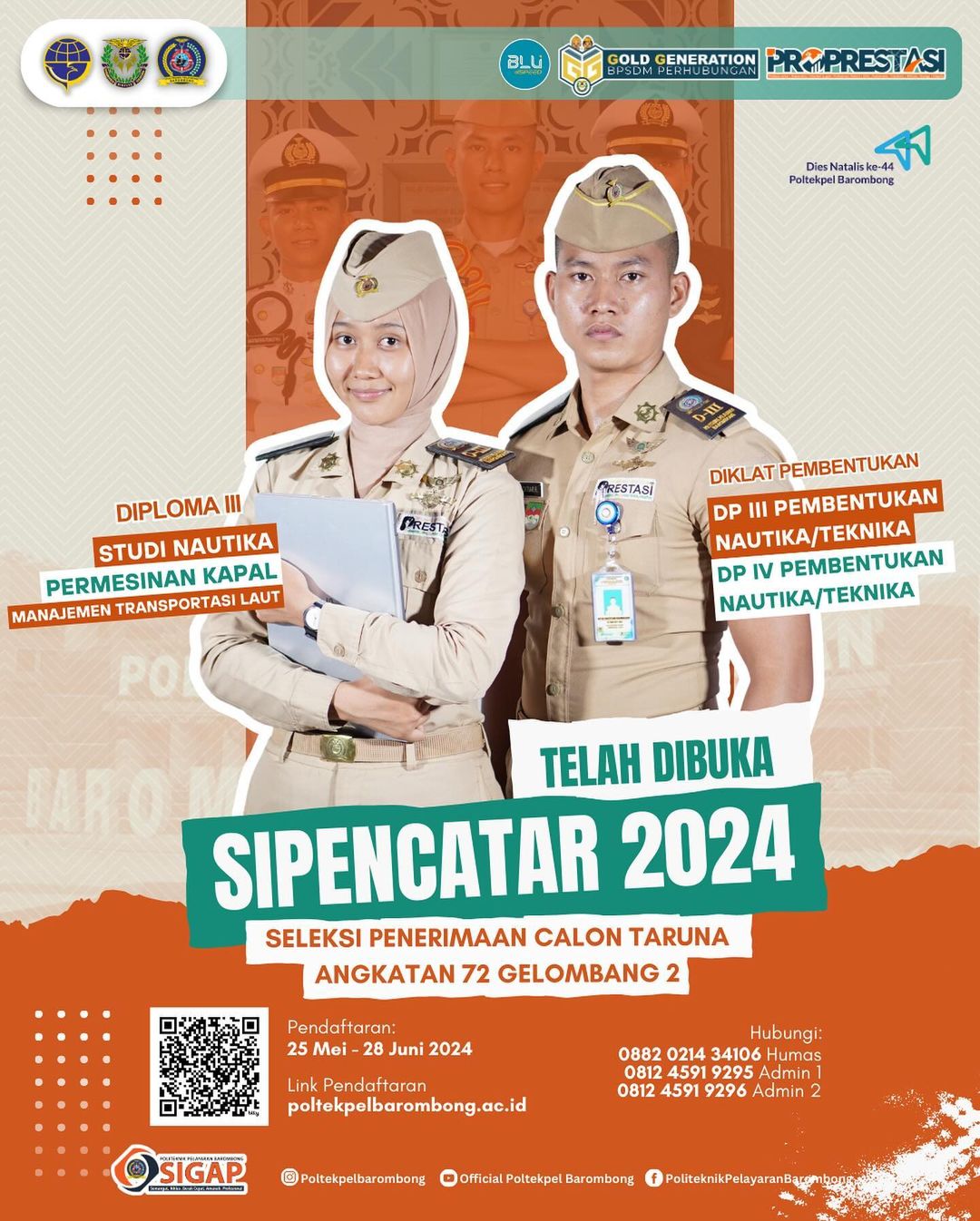 Read more about the article Sekilas Informasi Politeknik Pelayaran Barombong membuka Seleksi Penerimaan Calon Taruna/i program: Diploma III, DP-III dan DP – IV Pembentukan. Jadi apalagi yang ditunggu? Ayo segera daftarkan diri anda!!!