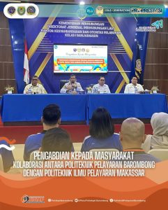 Read more about the article Poltekpel Barombong Berkolaborasi dengen Politeknik Ilmu Pelayaran Makassar selenggarakan Pengabdian Kepada Masyarakat, Selasa(11/06)