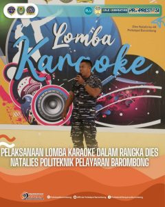 Read more about the article Yuk intip Kegiatan lomba dalam rangka Dies Natalies ke-44 Poltekpel Barombong Tahun ini. Kegiatan lomba hari ini yaitu lomba karaoke antar pegawai pada Politeknik Pelayaran Barombong.