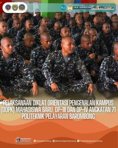 Read more about the article Kegiatan Diklat Orientasi Pengenalan Kampus (DOPK) Mahasiswa/i Baru Angkatan 71 di Politeknik Pelayaran Barombong