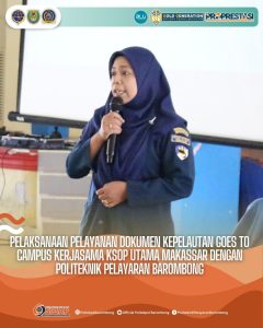 Read more about the article Pelaksanaan Pelayanan Dokumen Kepelautan Goes to Campus Kerjasasama KSOP Utama Makassar Dengan Politeknik Pelayaran Barombong, Kamis (01/08)