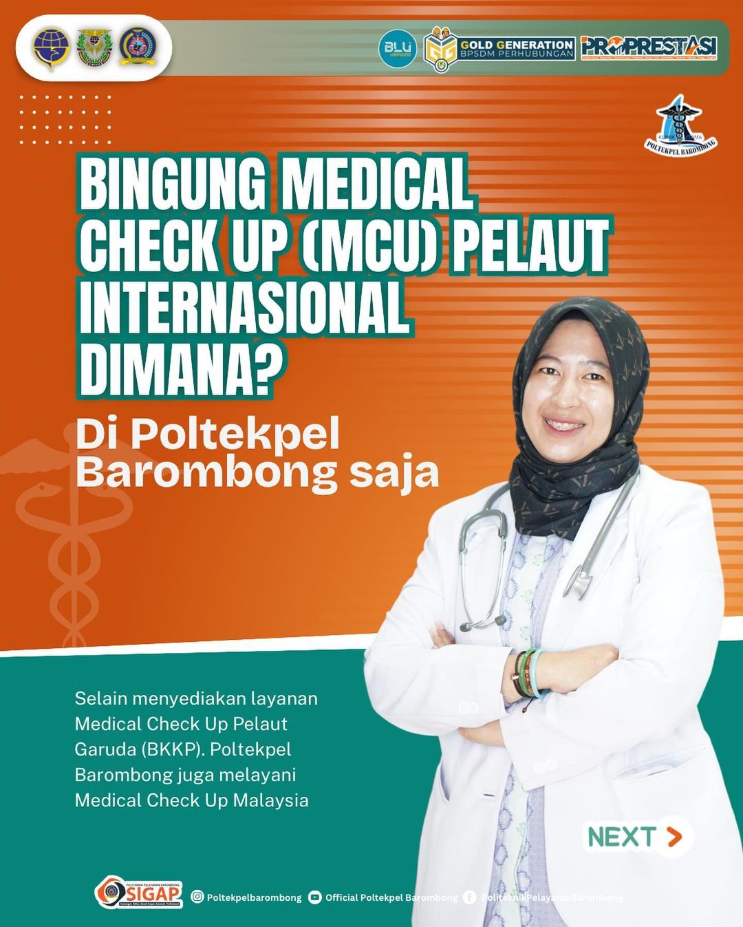 You are currently viewing Sekilas Informasi Politeknik Pelayaran Barombong menyediakan layanan Medical Check Up Pelaut Garuda (BKKP). Poltekpel Barombong juga melayani Medical Check Up Malaysia