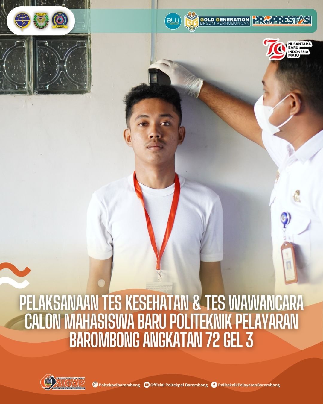 You are currently viewing Hari pertama Kegiatan Seleksi Sipencatar Angkatan 72 Gelombang III di Poltekpel Barombong Tahun 2024. Kegiatan tes hari ini yaitu Tes Kesehatan dan Tes Wawancara