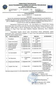 Read more about the article Pengumuman Revisi Pelaksanaan Penerimaan Calon Taruna/i Non Pola Pembibitan Program Diploma III (D-III) Pelayaran, Diklat Pelaut III (DP-III) Pembentukan dan Diklat Pelaut IV (DP-IV) Pembentukan Angkatan 72 Gelombang Keempat