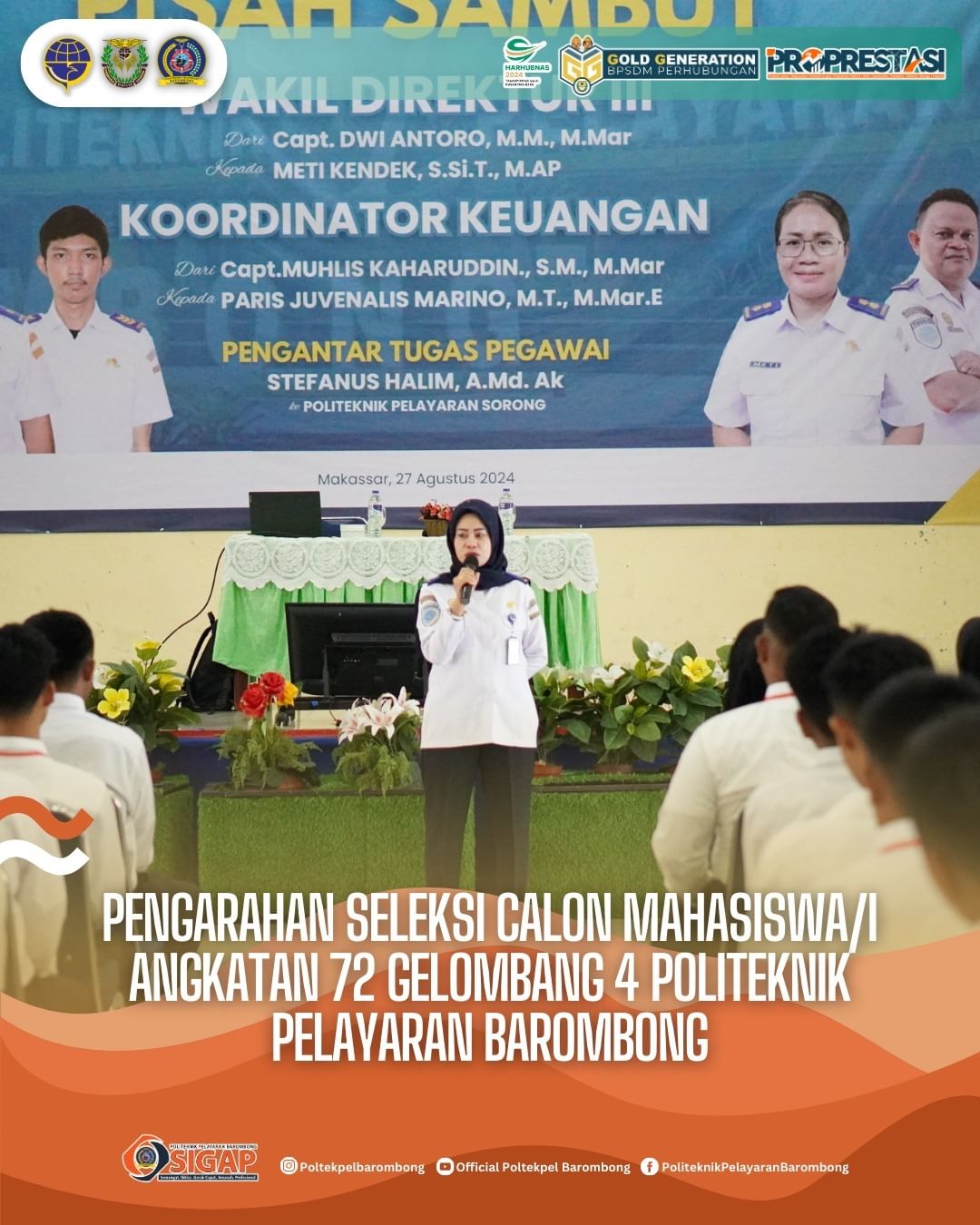 You are currently viewing Pengarahan Seleksi Calon Mahasiswa/i Angkatan 72 Gelombang 4 Politeknik Pelayaran Barombong. Senin (02/09)