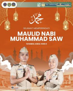 Read more about the article Direktur dan Segenap Civitas Akademika Politeknik Pelayaran Barombong mengucapkan Selamat memperingati Maulid Nabi Muhammad SAW 12 Rabbiul Awal 1446H.