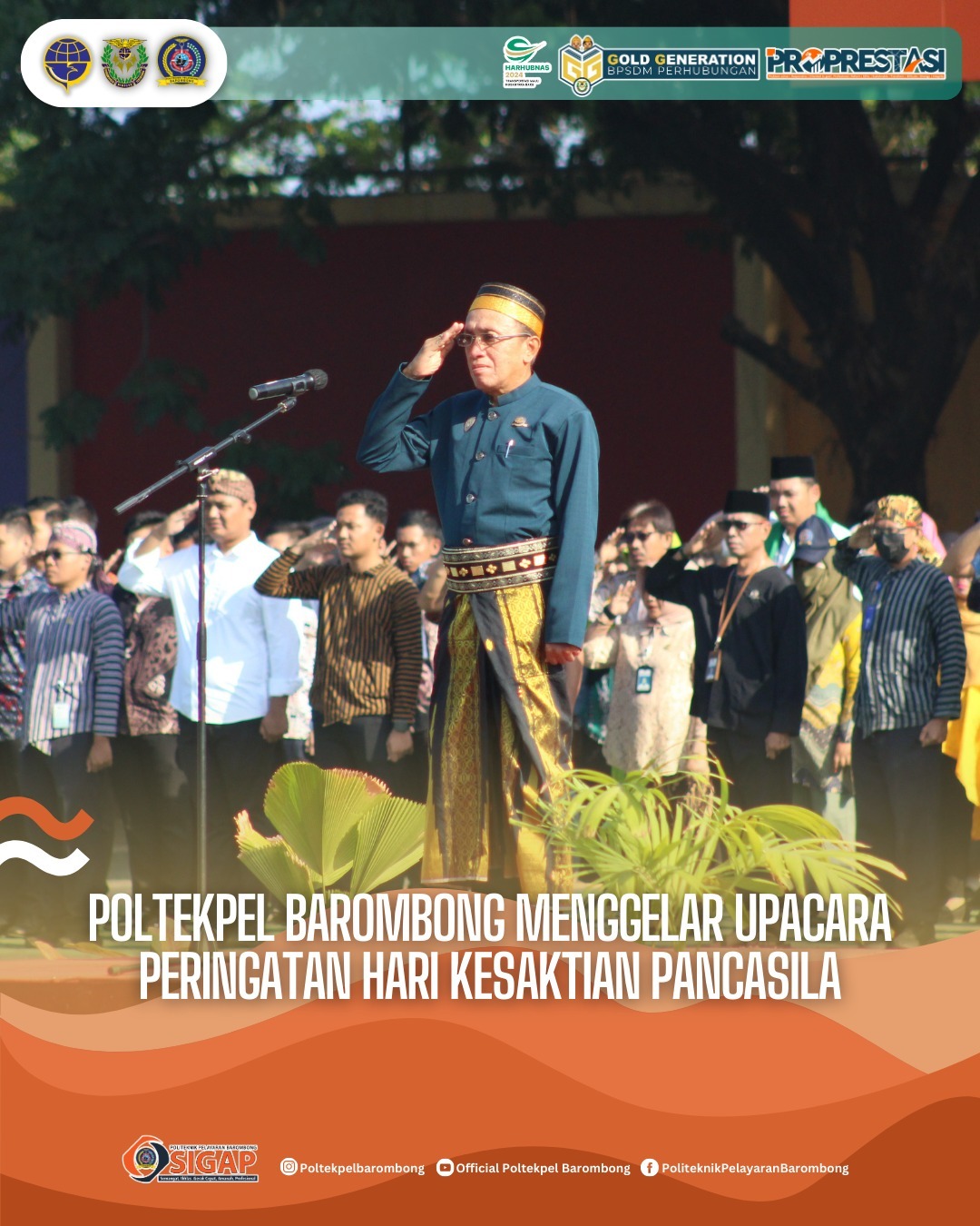 You are currently viewing Upacara Peringatan Hari Kesaktian Pancasila Politeknik Pelayaran Barombong Tahun 2024, Selasa (01/10)