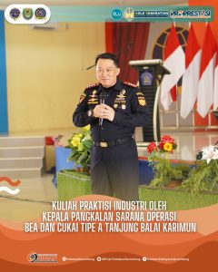 Read more about the article Pangkalan Sarana Operasi Bea dan Cukai Tipe A Tanjung Balai Karimun Berikan Kuliah Praktisi Industri kepada Taruna Poltekpel Barombomg, Selasa (15/10)