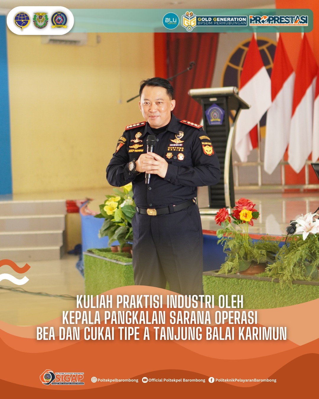 You are currently viewing Pangkalan Sarana Operasi Bea dan Cukai Tipe A Tanjung Balai Karimun Berikan Kuliah Praktisi Industri kepada Taruna Poltekpel Barombomg, Selasa (15/10)