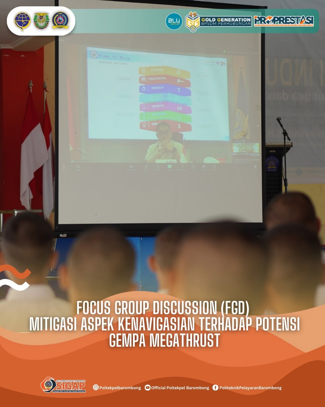 You are currently viewing Poltekpel Barombong Mengikuti Focus Group Discussion (FGD) Mitigasi Aspek Kenavigasian Terhadap Potensi Gempa Megatrhust oleh Distrik Navigasi Tanjung Intan, Rabu(16/10)