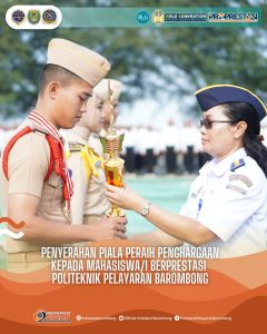 Read more about the article Penyerahan Piala Peraih Penghargaan Kepada Mahasiwa/i Berprestasi Politeknik Pelayaran Barombong, Senin (21/10)