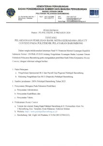 Read more about the article Pengumuman Pelaksanaan Pemilihan Bank Mitra Kerjasama (Beauty Contest) pada Politeknik Pelayaran Barombong