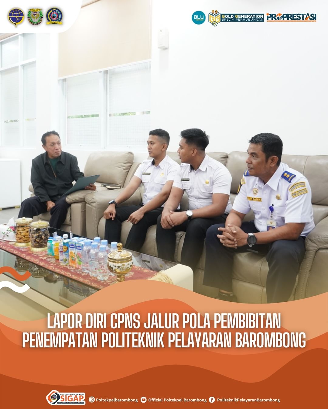 Read more about the article Direktur Politeknik Pelayaran Barombong Menerima Lapor Diri CPNS Jalur Pola Pembibitan, Senin(02/12)