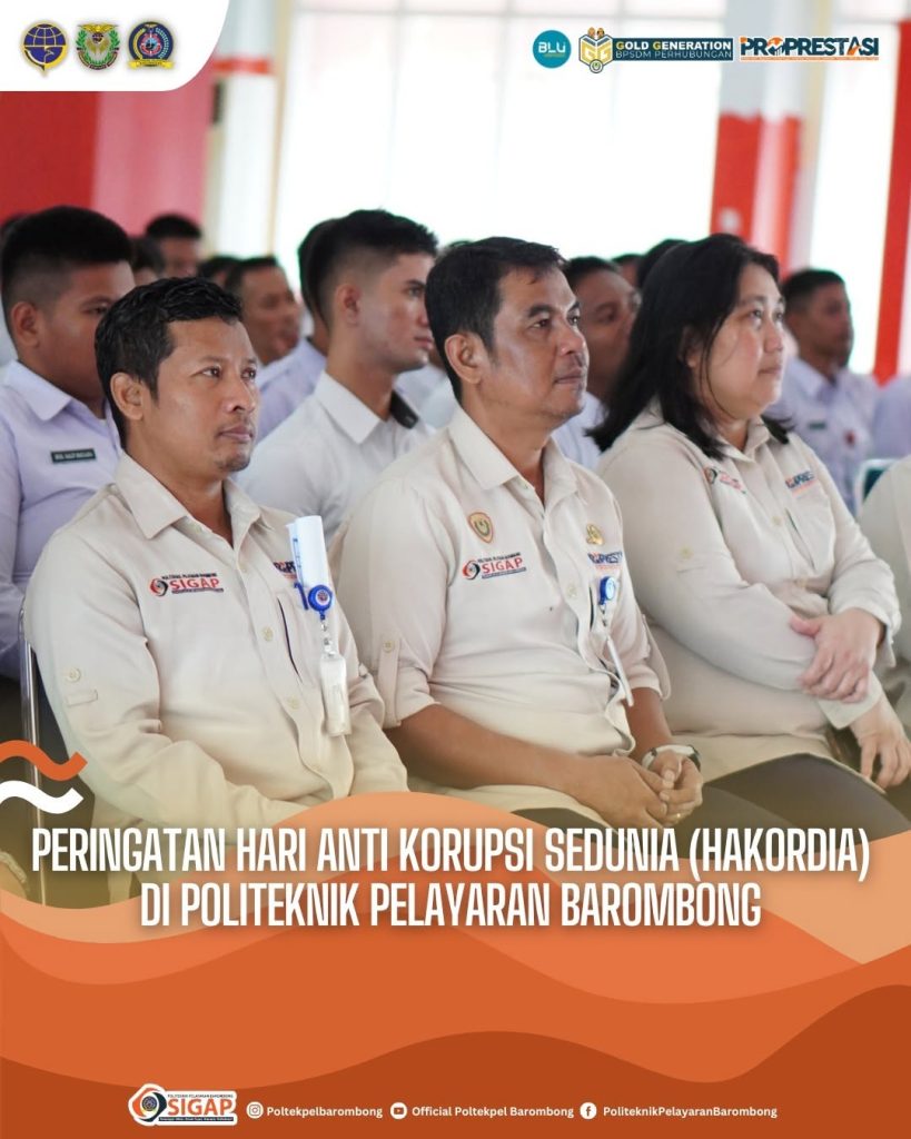 Peringatan Hari Anti Korupsi Sedunia (HAKORDIA) di Politeknik Pelayaran Barombong, Kamis (09/12)