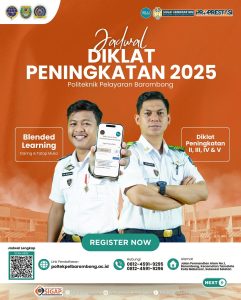 Read more about the article Politeknik Pelayaran Barombong membuka pendaftaran Diklat Peningkatan tingkat II, III, IV, & V tahun 2025 (Jadwal Diklat Peningkatan 2025)