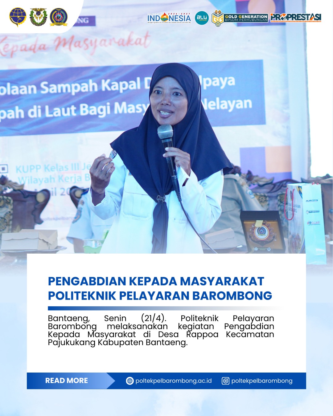 Read more about the article Pengabdian Kepada Masyarakat oleh Dosen Politeknik Pelayaran Barombong di KUPP Kelas III Jeneponto (Wilayah Kerja Kab. Bantaeng), Senin (21/04)