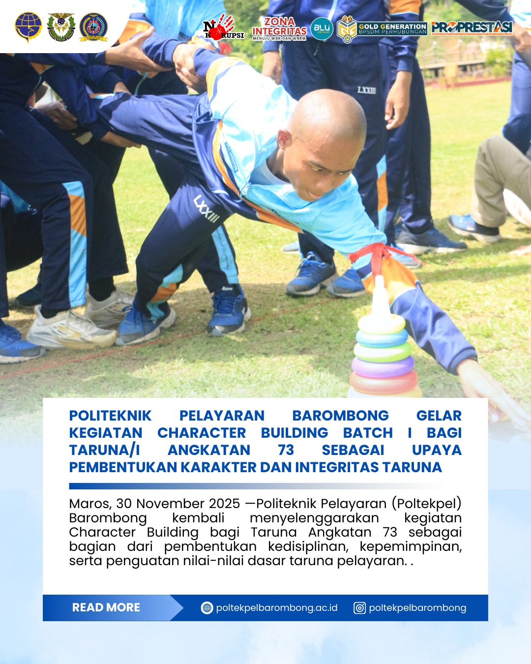 You are currently viewing Maros, 30 November 2025 — Kegiatan berlangsung selama 2 (dua) hari sampai tanggal 1 Desember 2025 yang dilaksanakan di Tappawita Arra Highland Kab. Maros ini diisi dengan rangkaian aktivitas yang dirancang untuk mengasah mental, fisik, serta kemampuan kerja sama para taruna.