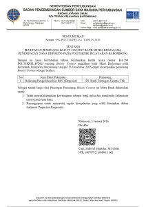 Read more about the article Pengumuman Penetapan Pemenang Beauty Contest Bank Mitra Kerjasama Penempatan Dana Deposito pada Politeknik Pelayaran Barombong